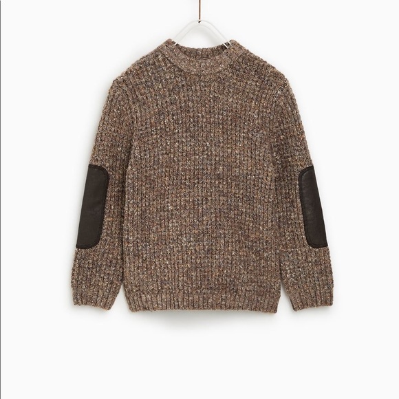 Zara Other - NWOT Zara Kids BLENDED SWEATER WITH ELBOW PATCHES